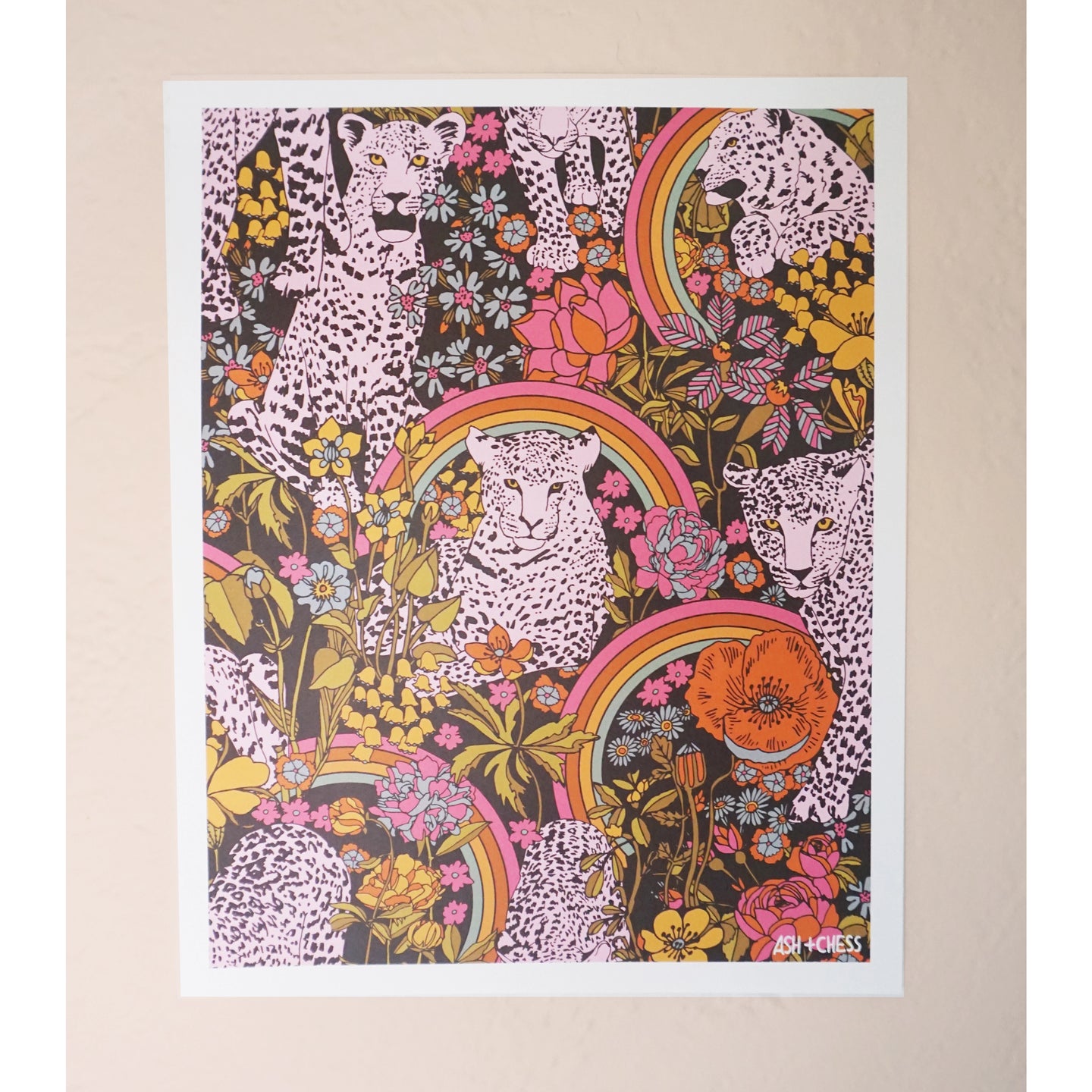 Leopard Garden Art Print