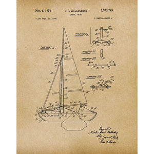 Yacht Patent Art Print