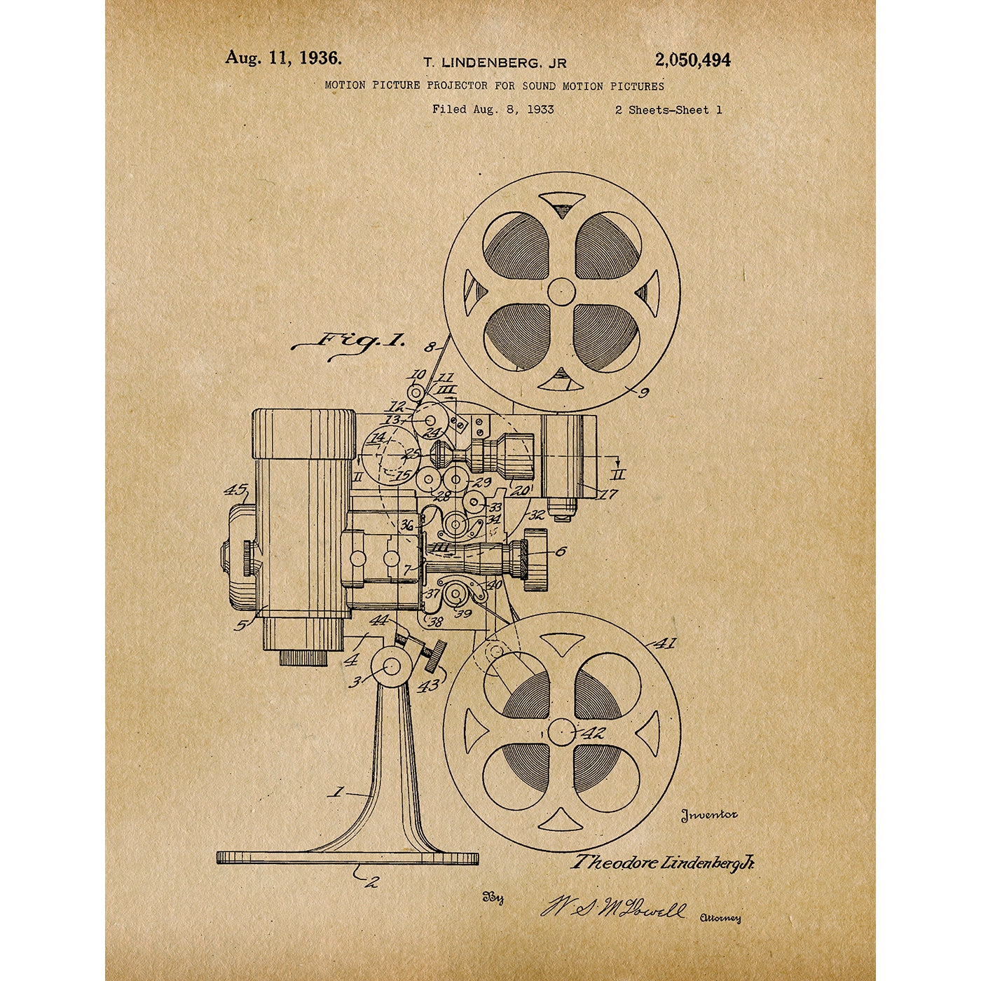 Movie Projector Art Print