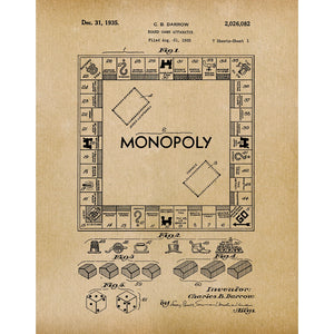 Monopoly Patent Art Print