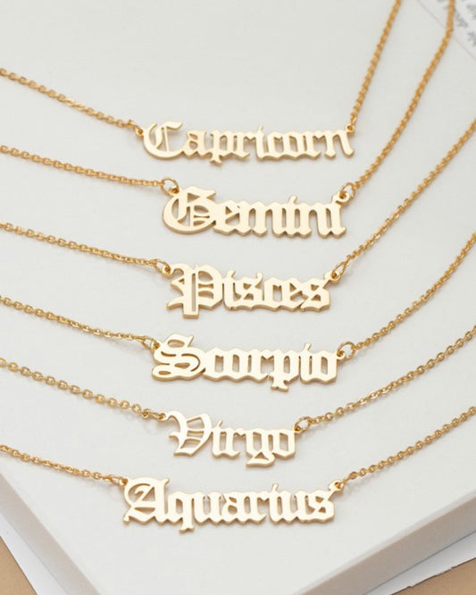 Zodiac Plate Necklaces