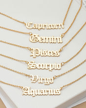Load image into Gallery viewer, Zodiac Plate Necklaces