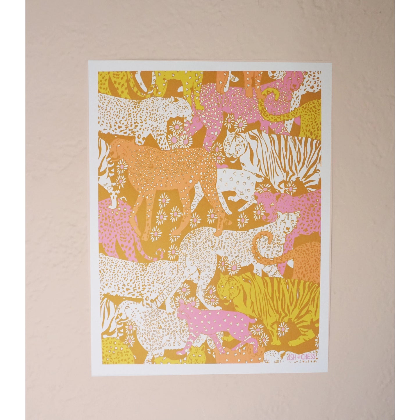 Sherbert Leopard Art Print